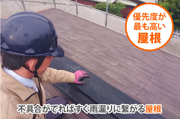 優先度が最も高い屋根