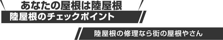 陸屋根のチェックポイント
