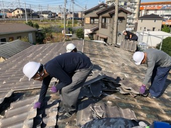 屋根撤去