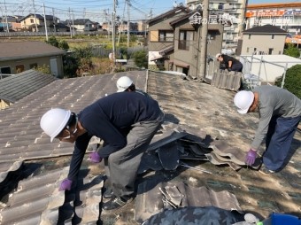 屋根撤去