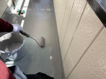 防水工事 トップコート塗布