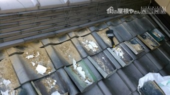 漆喰工事 雨漏り 剥離 劣化 屋根 瓦