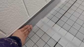 防水工事 ジョイントテープ貼り