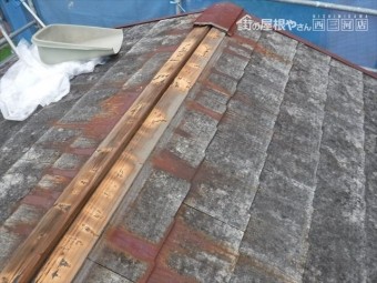 カラーベスト 棟板金めくり