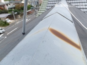 屋根点検 棟鈑金 褪色 サビ