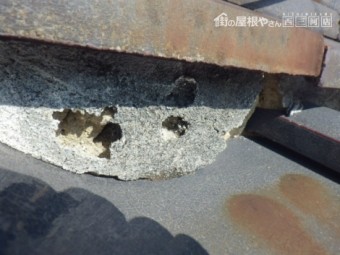 漆喰・鉄筋棒劣化