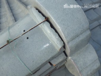 日本瓦ズレと漆喰劣化