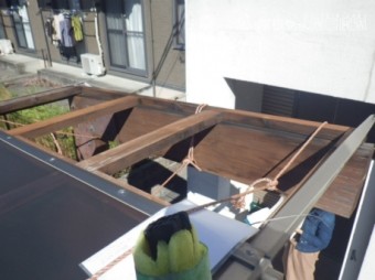 カーポート台風被害