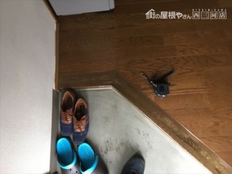 シロアリ被害 上り框交換