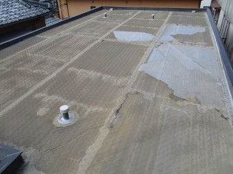 陸屋根防水不具合