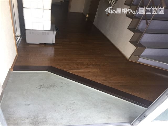 シロアリ被害 上り框交換
