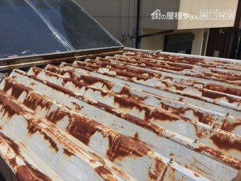 折半屋根 サビ 褪色 塗装 見積り