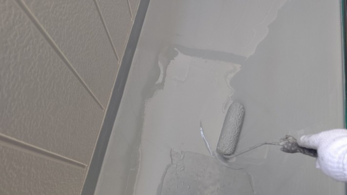 防水工事 ウレタン防水2層目