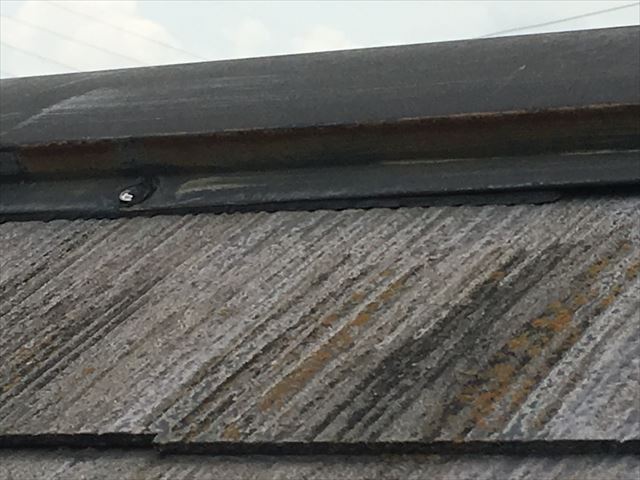 屋根　スレート　褪色　カビの付着　割れ