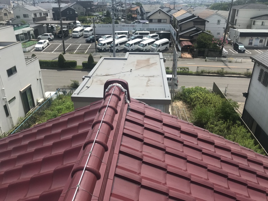 豊田市で瓦屋根の点検！漆喰の劣化や谷板金の穴あき？？？