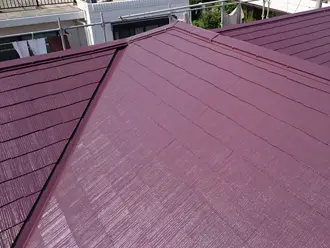 塗装が完了したカラーベスト屋根